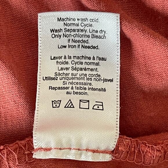 Coldwater Creek Watermelon Pink Swing Tunic Size Medium Washed Hues Lacy border - Picture 7 of 9